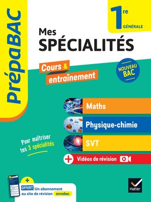 cover image of Prépabac--Mes spécialités Maths, Physique-chimie, SVT 1re générale--2024-2025